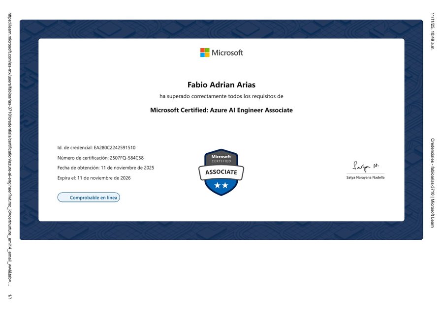 Microsoft Certified Azure AI Engineer Associate