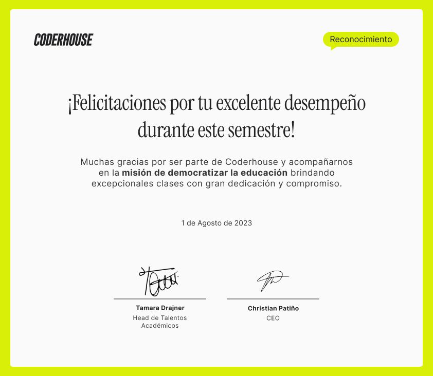 Excelente desempeño